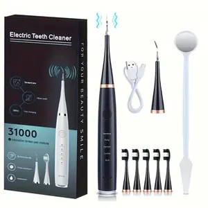 IPX6 waterproof electric toothbrush set, 5 replaceable brush heads+2 replaceable cleaning heads, compact brush heads for deep cleaning, gentle care for gums, daily oral care tools, practical gifts for birthdays and holidays for friends and family