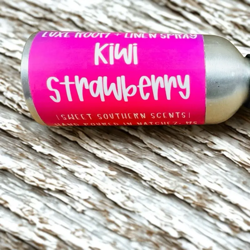 Sweet Southern Scents Kiwi Strawberry Luxe Non-Aerosol Room & Linen Spray - 4oz (4 fl oz) Skin-Safe Home Fragrance, Multi-Use Indoor Air Freshener, All-Season Home Care Supply, All Seasons, Rooms/Linens