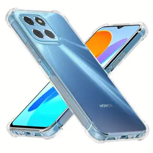 Case for Honor X6 4G / Honor X8 5G / Honor 70 Lite, Clear Phone Case Cover with Reinforced Corners Camera Protection Bumper Slim Fit Shockproof Flexible TPU Case, Transparent