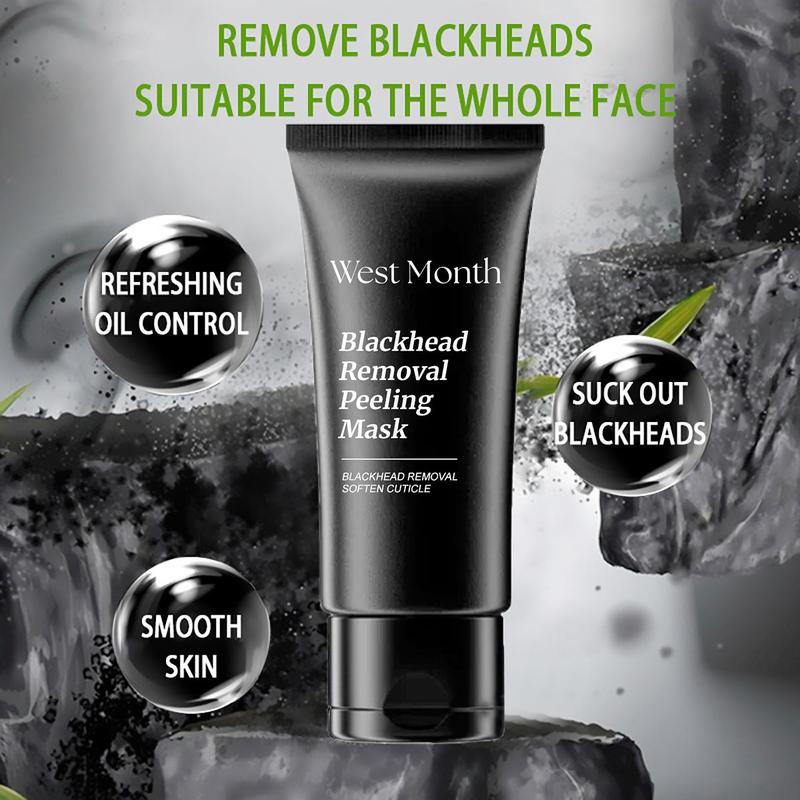 Bamboo Charcoal Facial Mask Deep Cleansing Pore Strips - Blackhead & Acne Treatment for Nose and Face, Oil Control & Anti-Blemish Care, 50g Skincare Gentle Nourishing Peel Radiant Sensitive Comfort Skin Repair Blemish Defense & Skin Repair