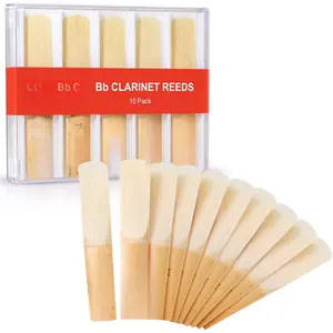 Clarinet Reeds 2.5,  Traditional Reeds for Clarinet Beginner 10Pack with Plastic Box, Thinner Reed Tip Advanced  Technology for Clarinet Beginner and Player