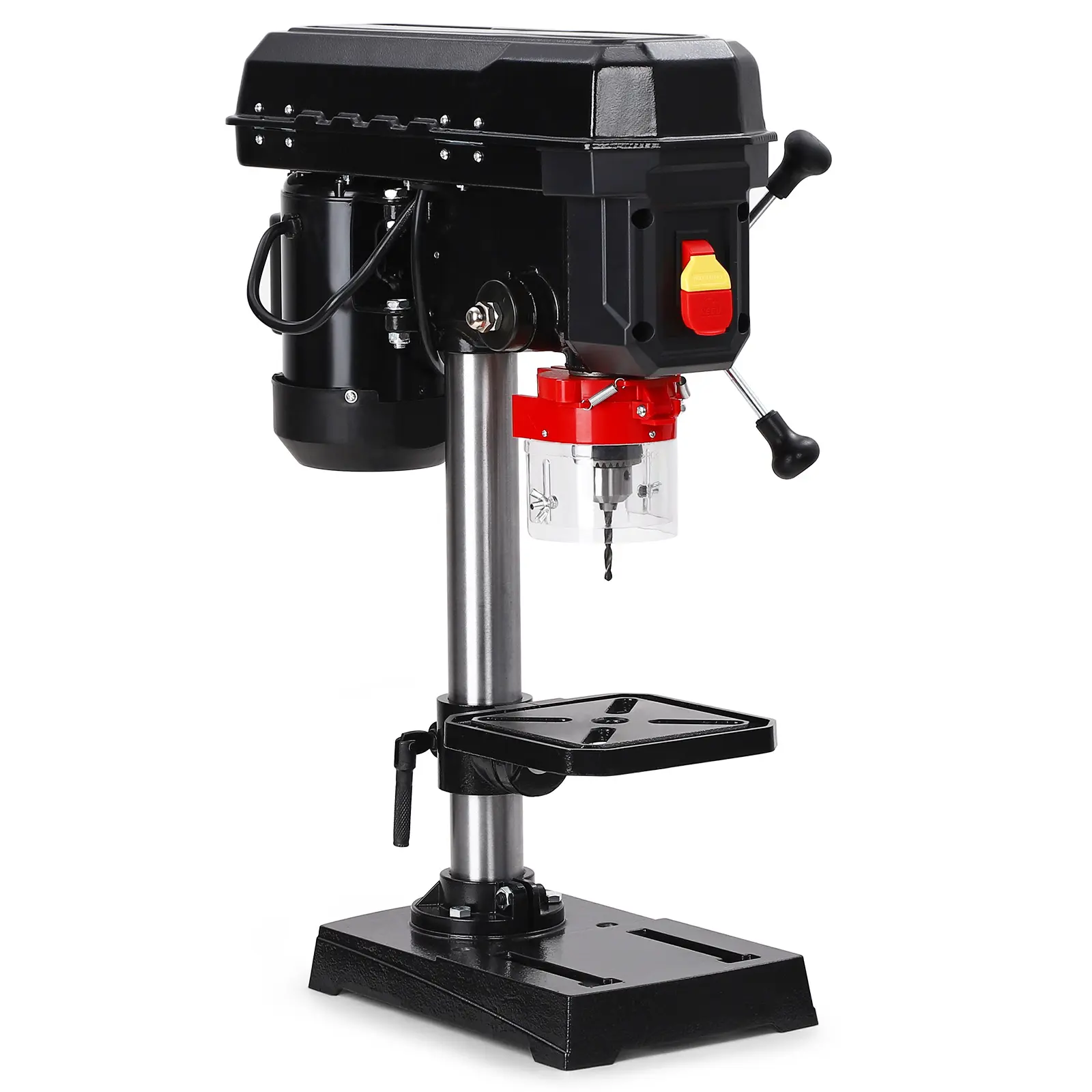 Precision 8-Inch Benchtop Drill Press – 2.5 Amp – 5-Speed Adjustable – 0-45° Tilting Table – Depth Stop – Quick-Change Chuck – For Wood & Metal – Tabletop Industrial Drill