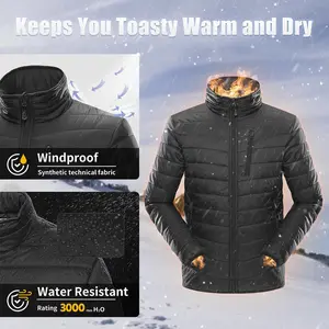 33,000ft Men's Puffer Jacket Lightweight Packable Winter Jacket