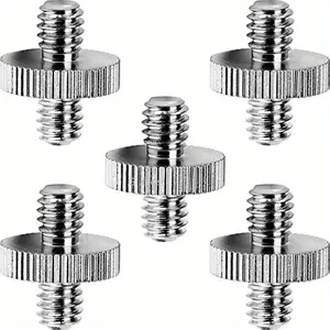 5pcs 1/4 double headed adapter screw camera quick mounting board adapter screw photography bracket adapter