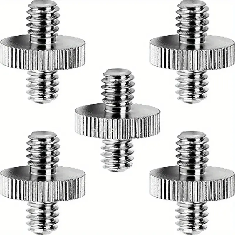 5pcs 1/4 double headed adapter screw camera quick mounting board adapter screw photography bracket adapter Photography Camera Accessories