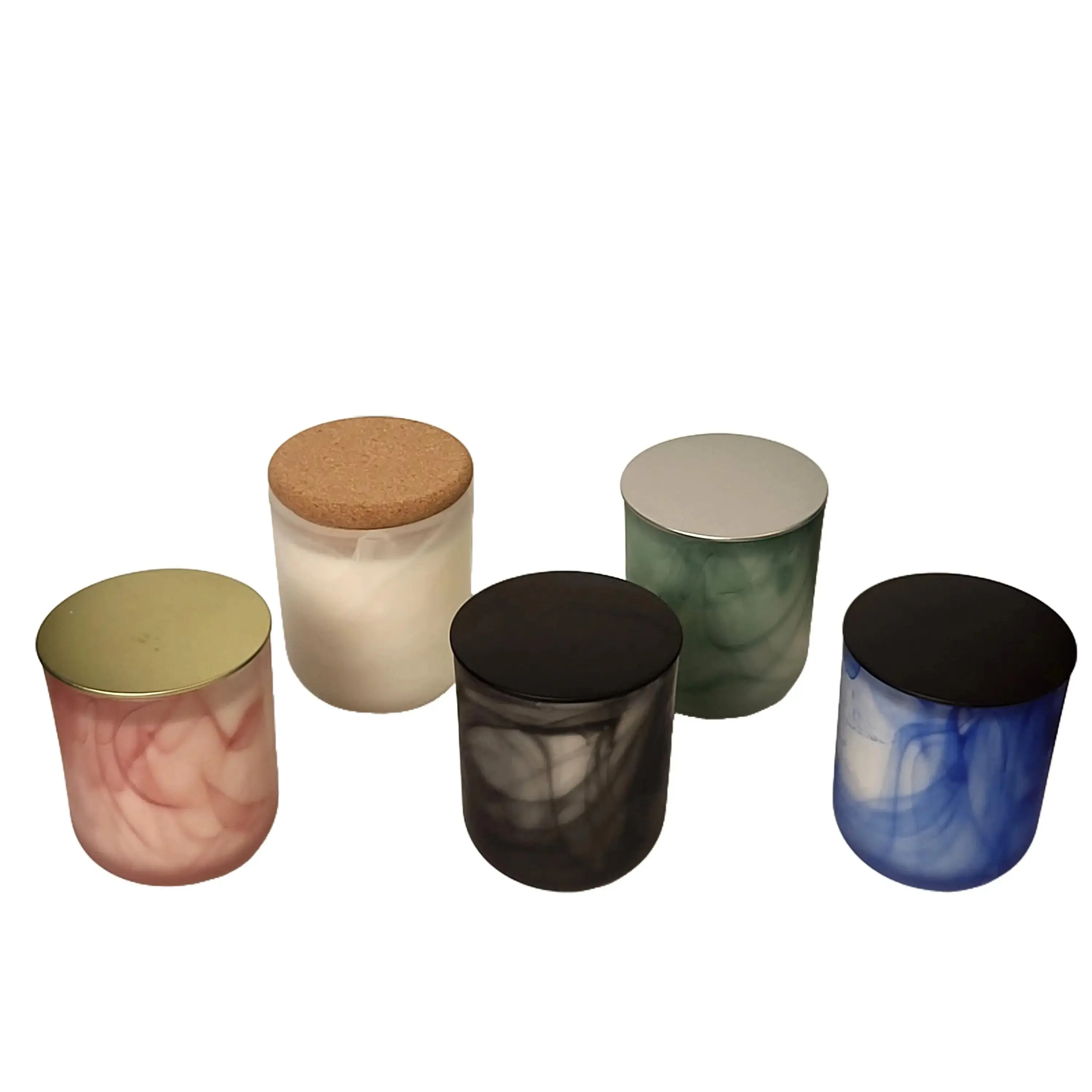 Sonoma Glass Jar Candle with Customizable Lid Color - Available in Multiple Colors for Aesthetic Appeal and Cozy Ambiance - Ideal for Home Decoration