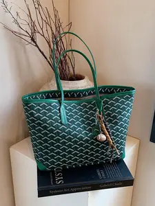 Women's Fashionable Colorblock Geometric Pattern Shoulder Bag, Casual Large Capacity Tote Bag for Daily Used, Trendy All-match Bag for Commuters and Students