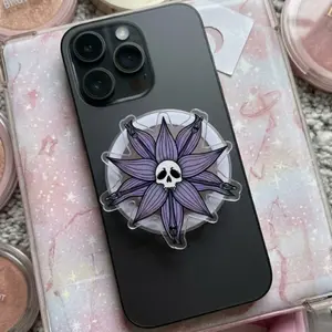 Nightshade Society Phone Grip, Poisonous Flower Griptok, Gothic Botanical Phone Stand, Dark Cottagecore Aesthetic Accessory, Mysterious Floral Gift for Her magnetic mount