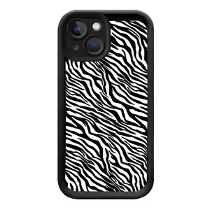 Elegant and simple black and white zebra pattern matte phone case,for iPhone XS 11 12 13 14 15 16 17 Pro Max Plus Air E Samsung Galaxy 21 22 23 24 25 ULTRA FE Plus A Model series,Protector for Girlfriend Cute New Year Christmas Gift Cover Case.