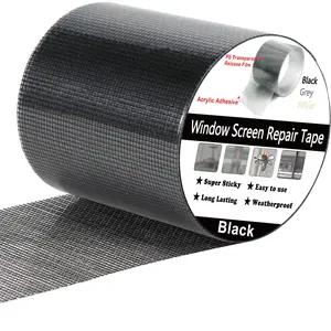 Window Screen Repair Tape, 4 in X 20 FT (240IN) Black Screen Patch Repair Kit, 3-Layer  Adhesive Invisible Screen Tape Mesh Repair for Windows, Doors Garage Mosquito Net  ScreenQuesear