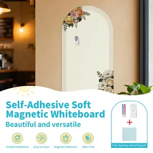Peel Stick Magnetic Whiteboard 15.75x31.5in Removable Wall Board Easy Install Office School, Magnetic Writable Surface, Durable & Removable, Ideal for Meeting Rooms and Classrooms