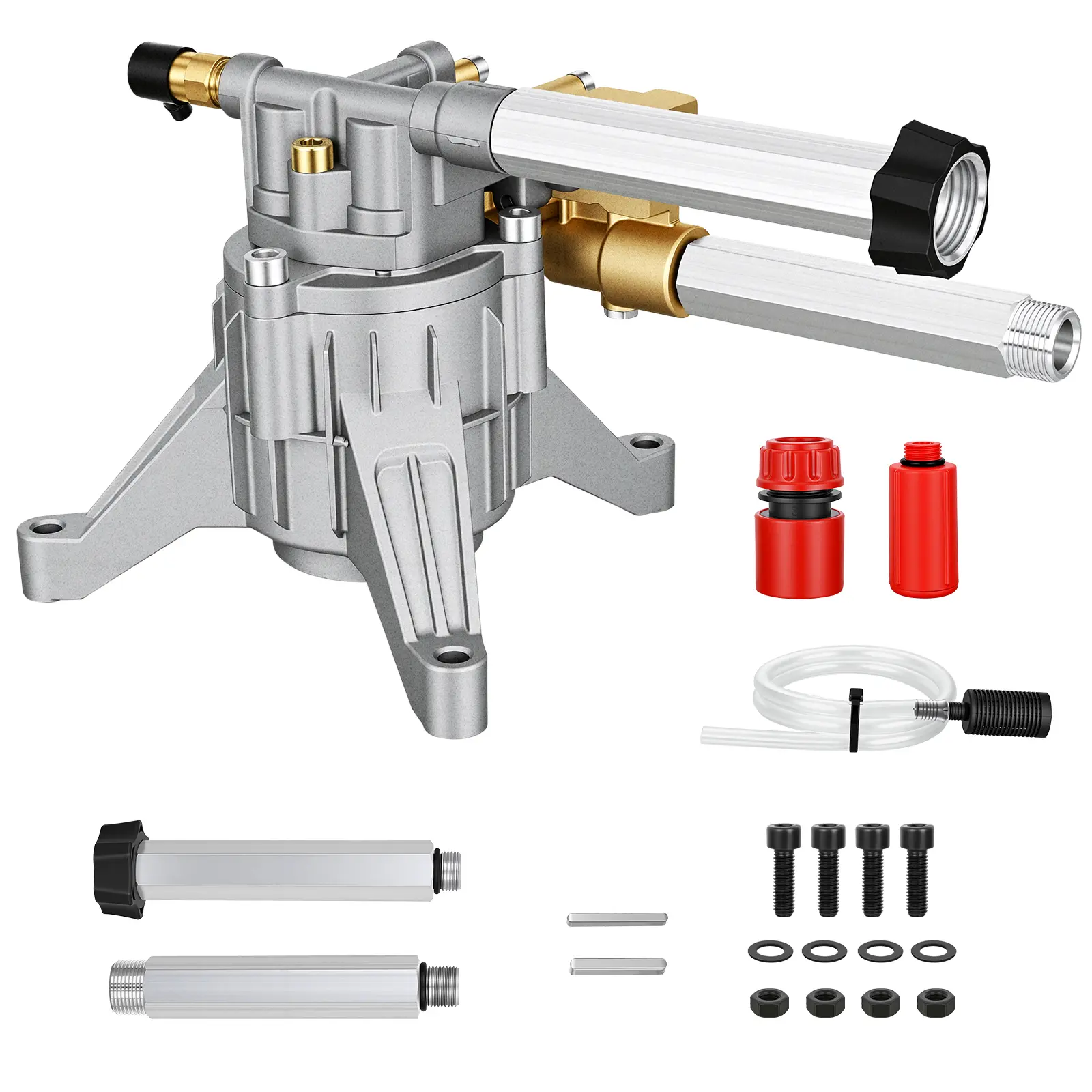 Yesker 7/8" Shaft Vertical Pressure Washer Pump 2600-2800 PSI 2.4 GPM | fit for Craftman, Honda GC160 GC190, Homelite, Troybilt, Ryobi Includes Inlet & Outlet Extension Tubes