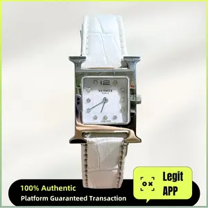 Hermes Vintage Quartz Stainless Steel 21mm Custom White MOP Dial 13584820