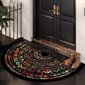 Half Round Welcome Mat, Soft Comfortable Carpet for Home, Washable Foldable Rug for Living Room & Bedroom, Decorative Indoor Entrance Mat, Washable Area Rugs