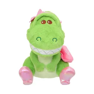 Disney Toy Story Rex Plush,11.81"Cute Girly Rex Dinosaur Stuffed Animal with Pink Bow & Shoes,Kawaii Sitting Dinosaur Soft Stuffed Toy,Cute Aesthetic Room Decor,Perfect Gift for Girls,Kids & Toy Story Fans(1pc）
