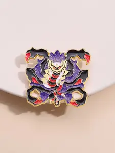Rider Latina Enamel Badge, Fashion Accessory, Perfect Accessory for Anime Fans, Mythical Beast Collectors, Dark Aesthetic Lovers, Nostalgic Memorabilia Hunters