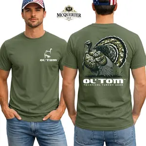 Turkey Hunting Shirt, Wild Turkey Hunting Graphic Tee, Full Strut Gobbler Back Print, Spring Turkey Season Hunter Apparel Gift for Men and Women.