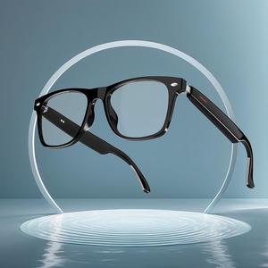 senbono smart eye strain glasses, wireless headphone transparent lens bluetooth-compatible eyewear glasses for listening to music & calling, smart sports sunglasses with mic for daily use, boyfriend gift