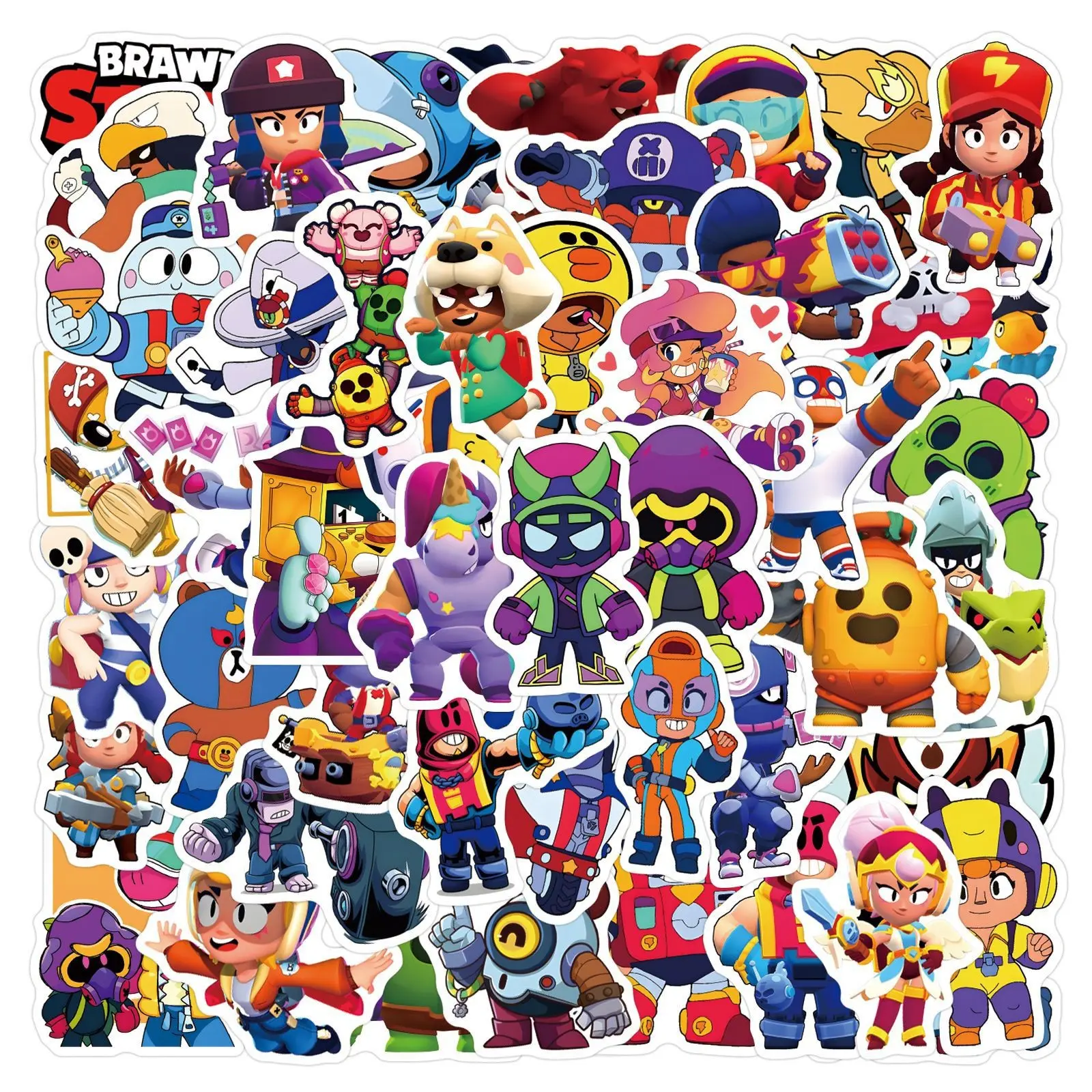 55-110 Sheets Brawl Stars Stickers, Waterproof Decorative Stickers Accessories for Cellphone, Planner, Stationery, Water Bottle, Computer, Phone Case, Notebook