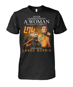 Lando Norris Racing T-shirt for Men and Women - 100% Preshrunk Cotton, Soft Comfortable Fit, Machine Washable
