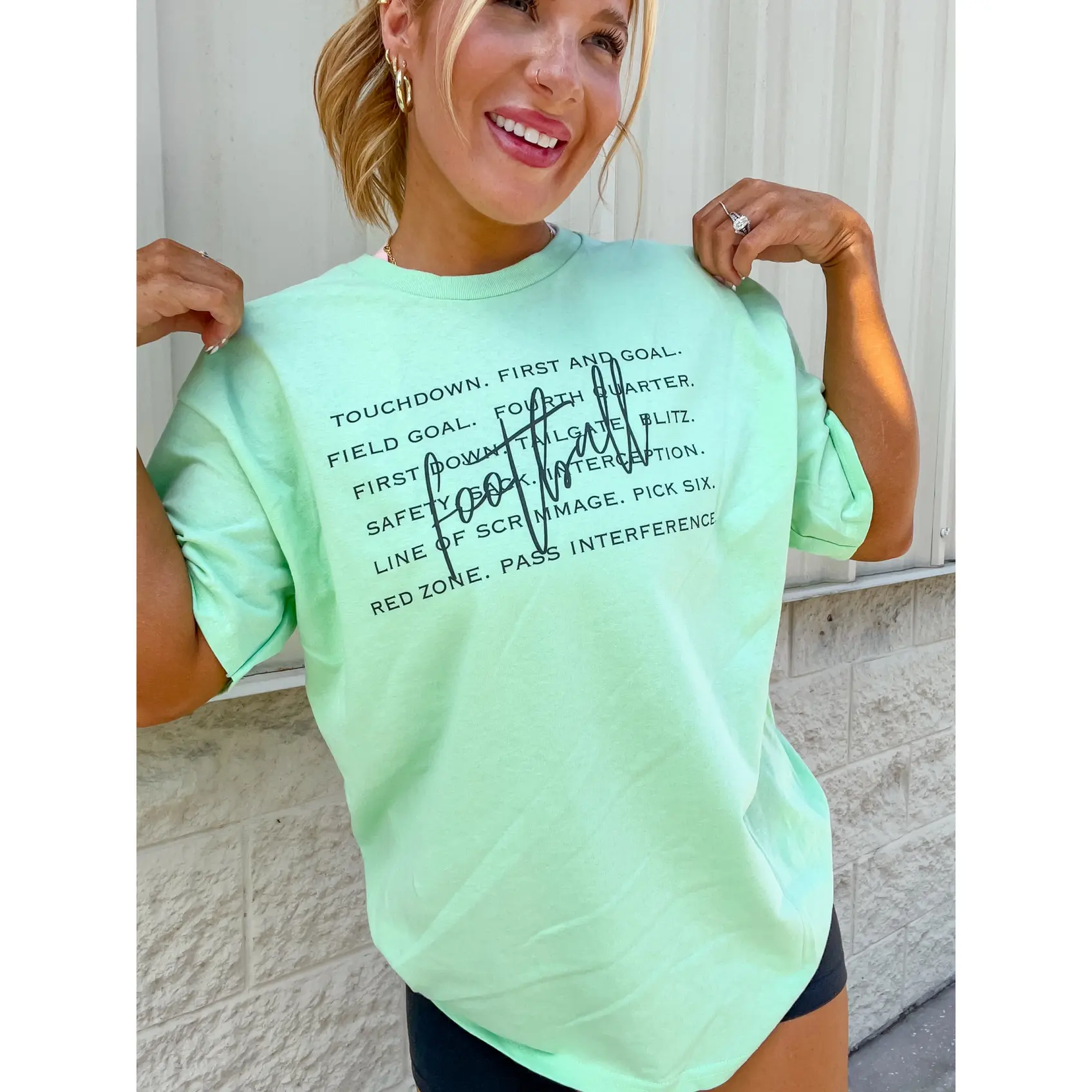 Football Words Graphic Tee