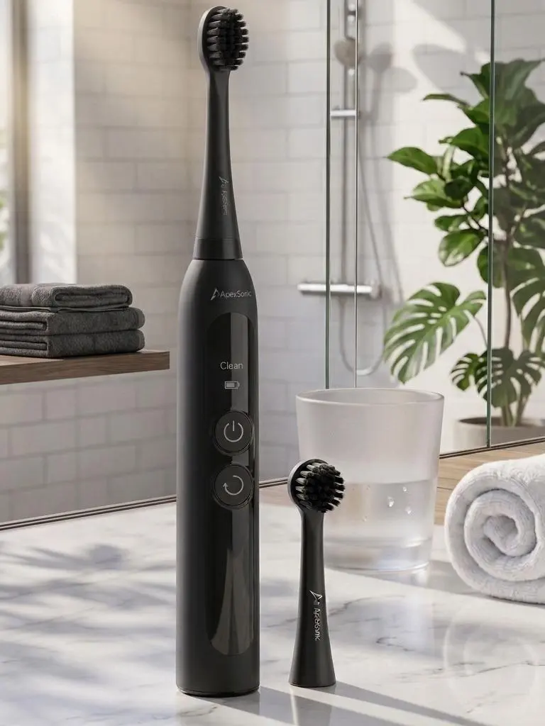 ApexSonic 3-in-1 Electric Toothbrush — Sonic + Oscillation + Sweeping | Rechargeable, LCD Display, 30-Day Battery, IPX7 Waterproof