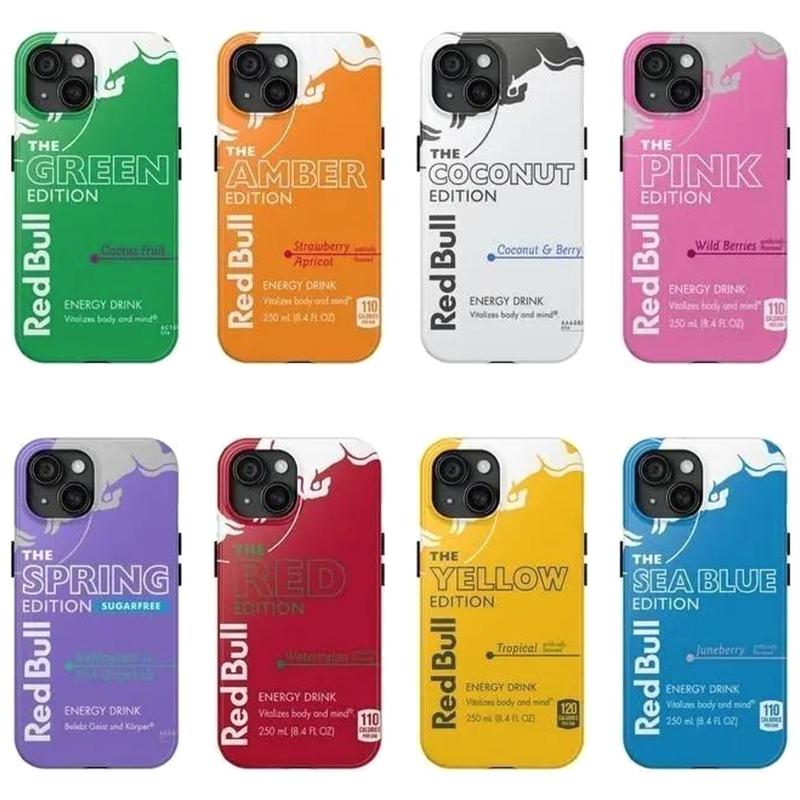 Redbull Energy Drink Phone Cases cover for iPhone 17 16 15 14 13 12 11 Pro Max, Dynamic, Shockproof, Trendy, Durable Cover for gift T