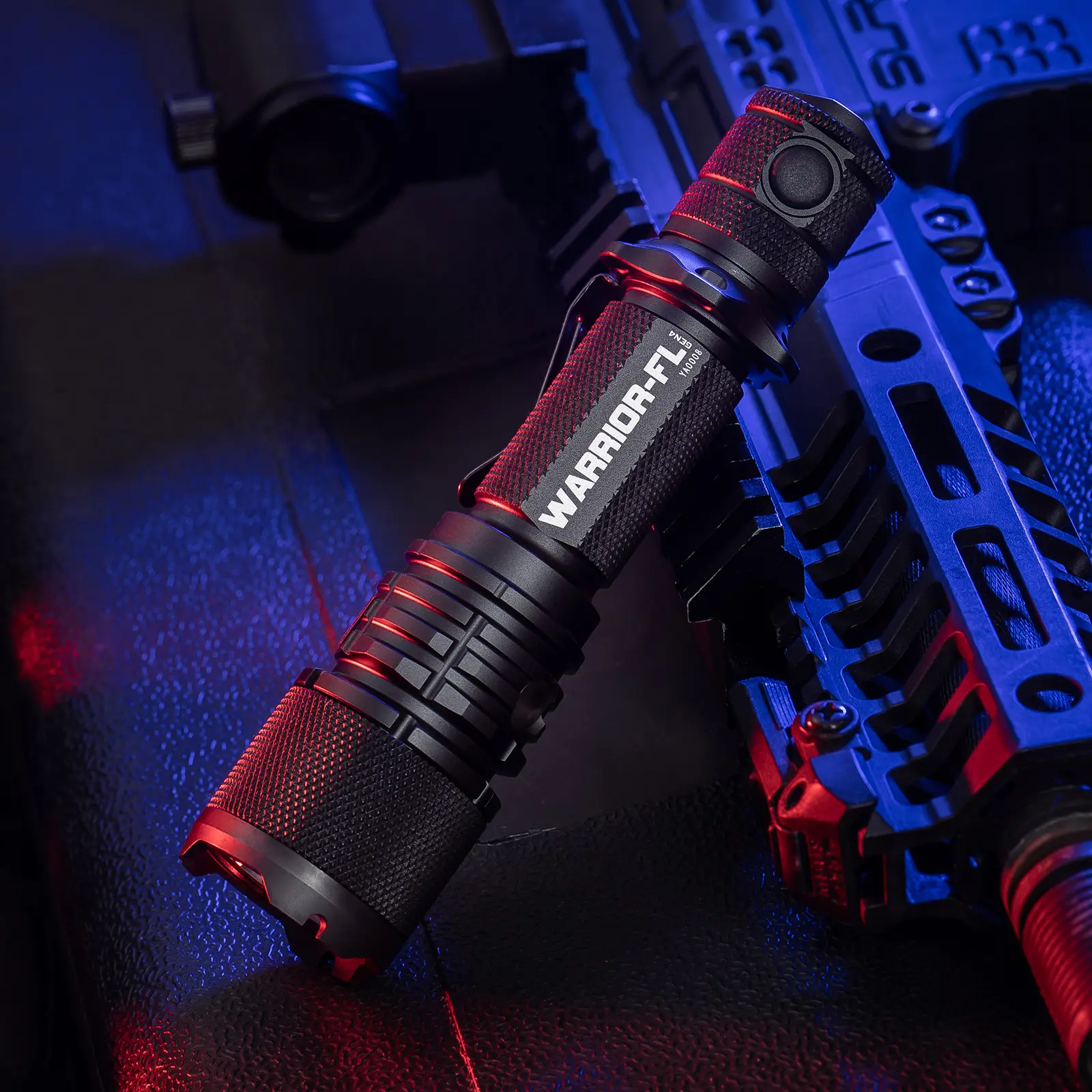 Warrior GEN4-FL- Tactical Flashlight 4200 Lumen Wide Beam Magnetic & USB Dual Charging Ports 5 Brightness Levels IPX8 Waterproof 214m Throw Distance
