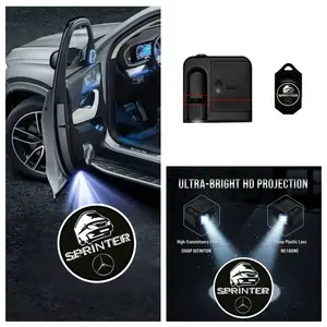Mercedes-Benz Sprinter Logo Welcome Lights, Upgrade Your Car's Look, Easy Install No Damage, Set of 4, Enhance Vehicle Aesthetic