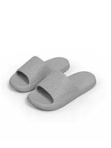 Men's Simple Waffle Cool Slippers Indoor Home All Seasons Bathroom Bath Lightweight Durable Slippers Summer