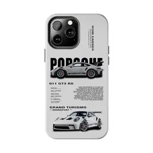 "GT3RS" White Tough Phone Case Compatible with iPhone 17 16 15Pro, 14, 13, 12, 11, 8, XR Mini, Pro Max, Plus & SAMSUNG GALAXY 21 S22 S23 S24 25 ULTRA PLUS Accessories Protection unisex