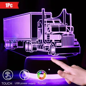 3D Optical Illusion Night Light, Multicolor Atmosphere Lamp for Bedroom, Kids Room, Living Room, Home Decor, Birthday Gift