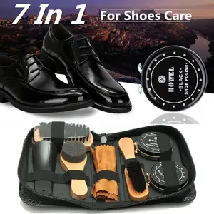 Polish Kit Shoe Cleaning Brushes Tools High Heeled Shine Boots Care Leather Case