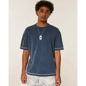 Hollister Boxy Heavyweight Contrast Stitch Crew T-Shirt