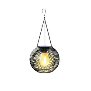 Outdoor Solar Hanging Light, Solar Patio Lights, Outdoor Garden Metal Hanging Light, Waterproof Tree Light for Garden Yard Pathway, Garden Decor