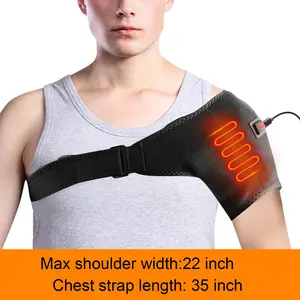 Adjustable Heated Shoulder Support,3 Heat Levels,Breathable Neoprene,Comfortable Fit,Adjustable Strap,Pain Relief,for Shoulder Injuries,Soreness,Frozen Shoulder and Recovery