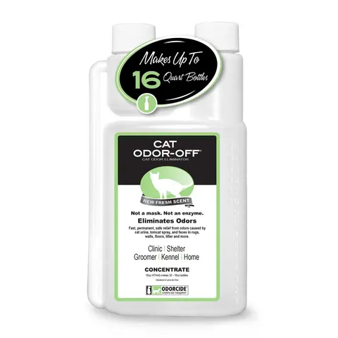 Cat Odor-Off Concentrate Odor Eliminator – for Pet Urine Odor, Tomcat Spray, Feces on Carpet & Litter Boxes – Original and Fresh Scent 16 oz