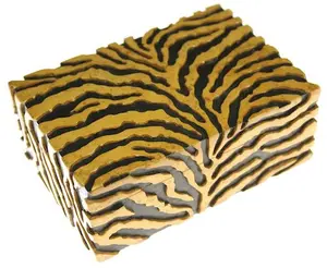 Zebra Motif Soapstone Trinket Decor Box