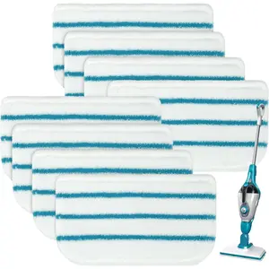 8 Pack Steam Mop Pads Replacement Compatible with Black+Decker Steam Mop SM1600, SM1610, SM1620, HSM13E1, HSMC1300FX, HSMC1321, HSMC1361SG SMP20 Black and Decker Steam Mop Pads for Floor Cleaning