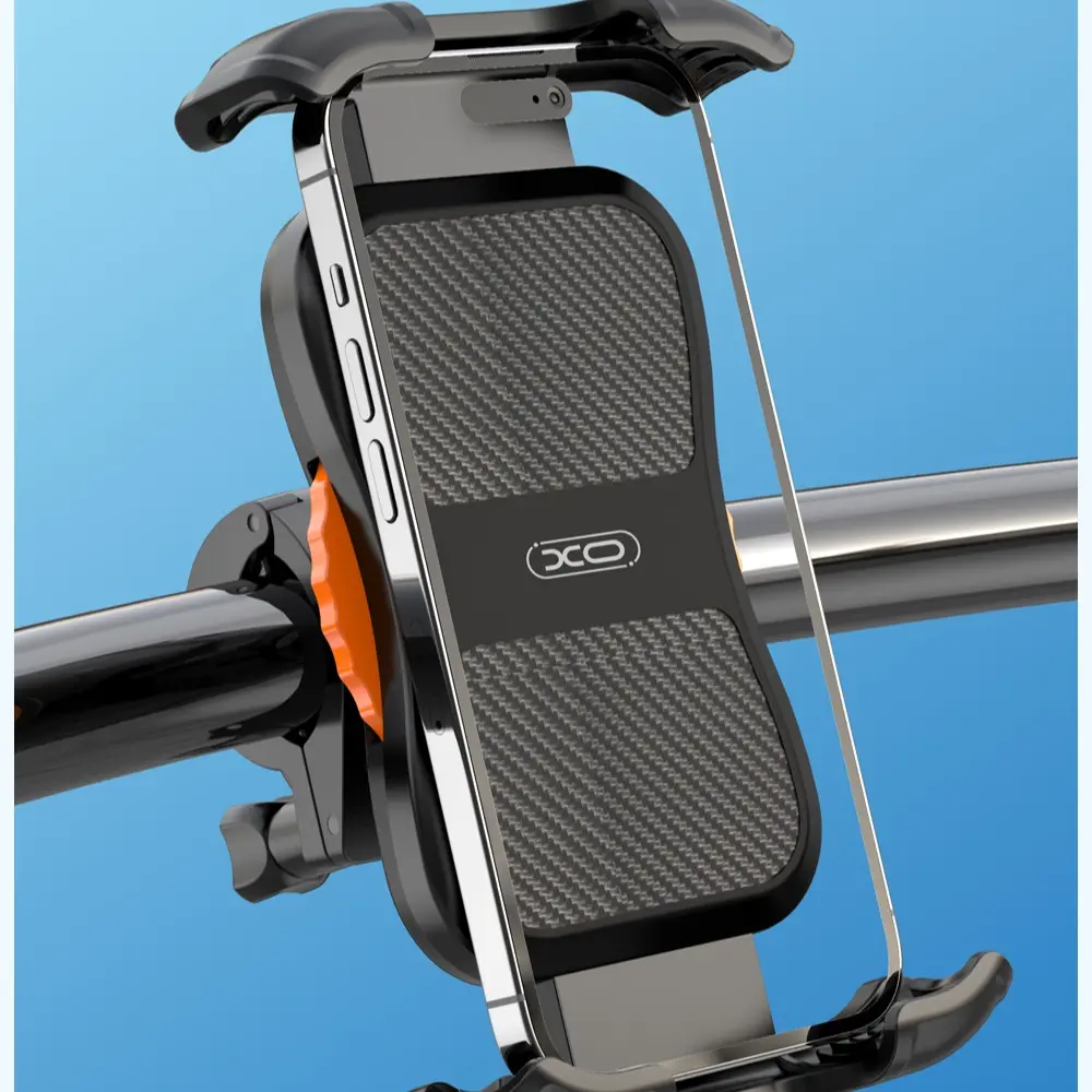 Motorcycle Phone Holder, Bike Accessory with 1s Stable Locking, 360° Rotatable Design, Anti-Drop Grip - Fits iPhone/Samsung 4.7-6.9 Inch Phones