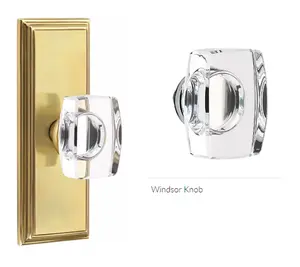 Emtek 8235WS Privacy , Wilshire Non-Keyed 7" , Windsor Crystal Knob
