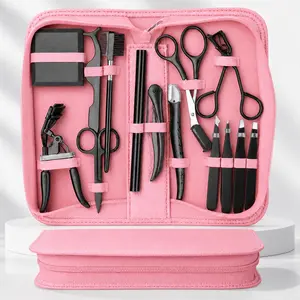 14PCS Eyebrow Trimming Kit Stainless Steel Brow Grooming Set with Tweezers, Scissors & Comb, Precision Eyebrow Shaping Tools for Beginners, Women & Men