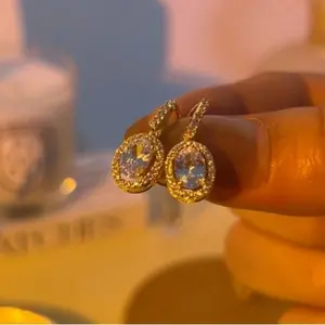 Dazzling Brilliance: S925 Sterling Silver Teardrop Stud Earrings, Earrings Trends 2024