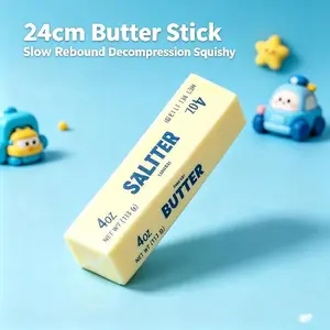 24cm Butter Stick Slow Rising Squishy Fidget Toy, Soft Slow Rebound Squeeze Toy, Realistic Sensory Hobby Toy, Stress Relief Decompression Toy, Fun Play Gift for Kids and Adults