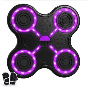 4 key Music Boxing Machine with Boxing Gloves, Home Smart Bluetooth Boxing Equipment, Boxing Machine Wall Mounted, Rechargeable Boxing Training Equipment