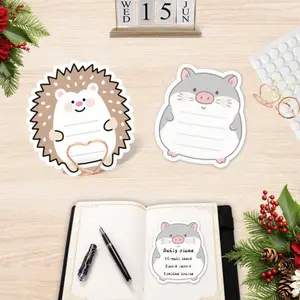 YOOMA Hedgehog & Hamster Designs for To - Do Lists, Reminders, and Daily Planning.,Designs for Daily Convenience and Quick Notes, 100-Pack with100pcs Stickers+3pcs Mental Note Card Clip, Cute Animal Notepads