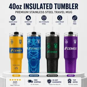 40oz Insulated Cup with Straw – Hot & Cold Retention, Durable Travel Drinkware
