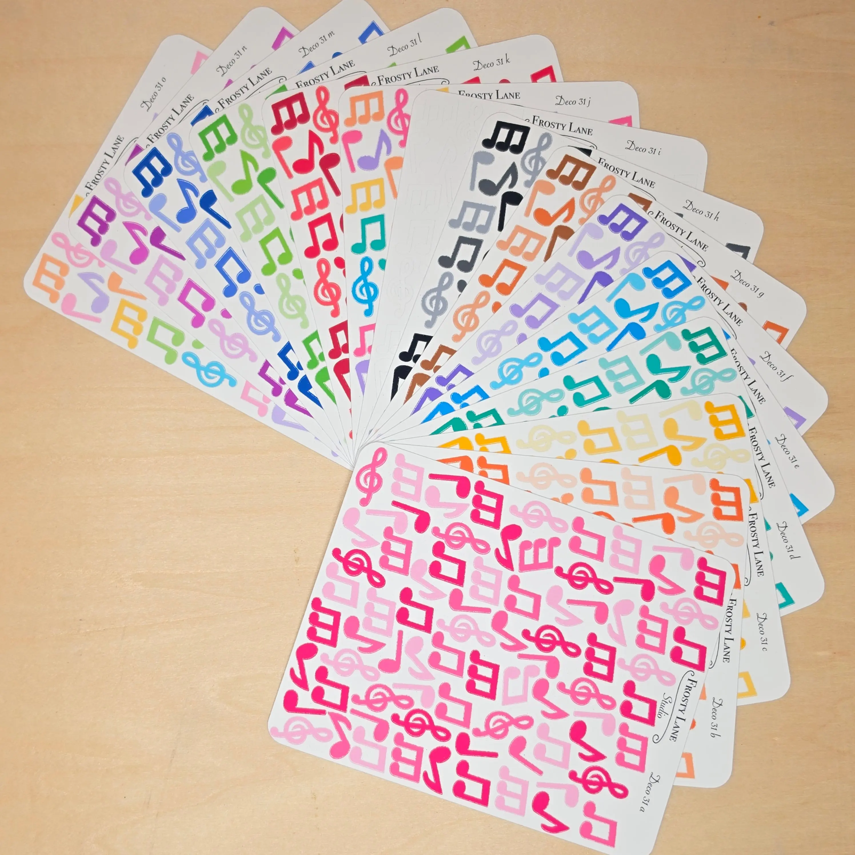 Deco031 XL Music Note Sticker Sheet