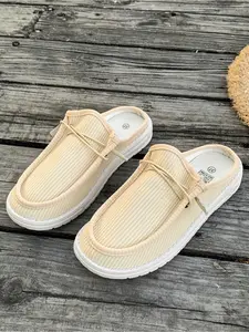 Womens Closed Toe Platform Half Slippers Chunky Sole Casual Sport Slides Outdoor Beach Gym Home Comfy Breathable Athletic Slide Sandals for Ladies