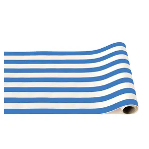 PALISADES BLUE SIGNATURE CABANA STRIPE TABLE RUNNER